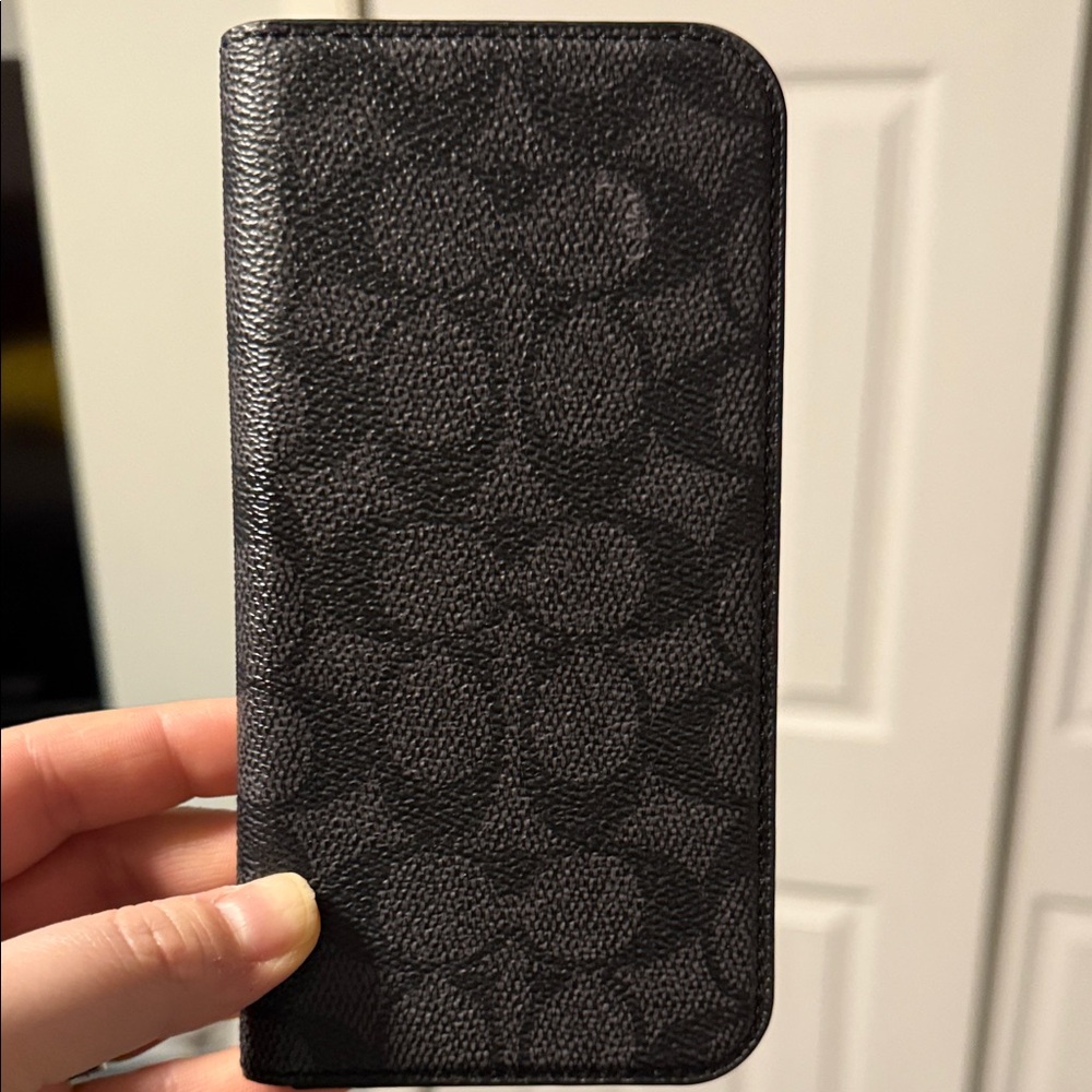 Coach Signature Black Phone Case